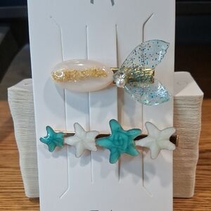 Starfish & Mermaid Hair Clip Set